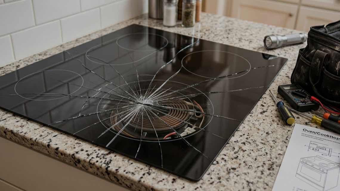 Cracked Glass Cooktop: Is It Safe to Use & How It’s Fixed